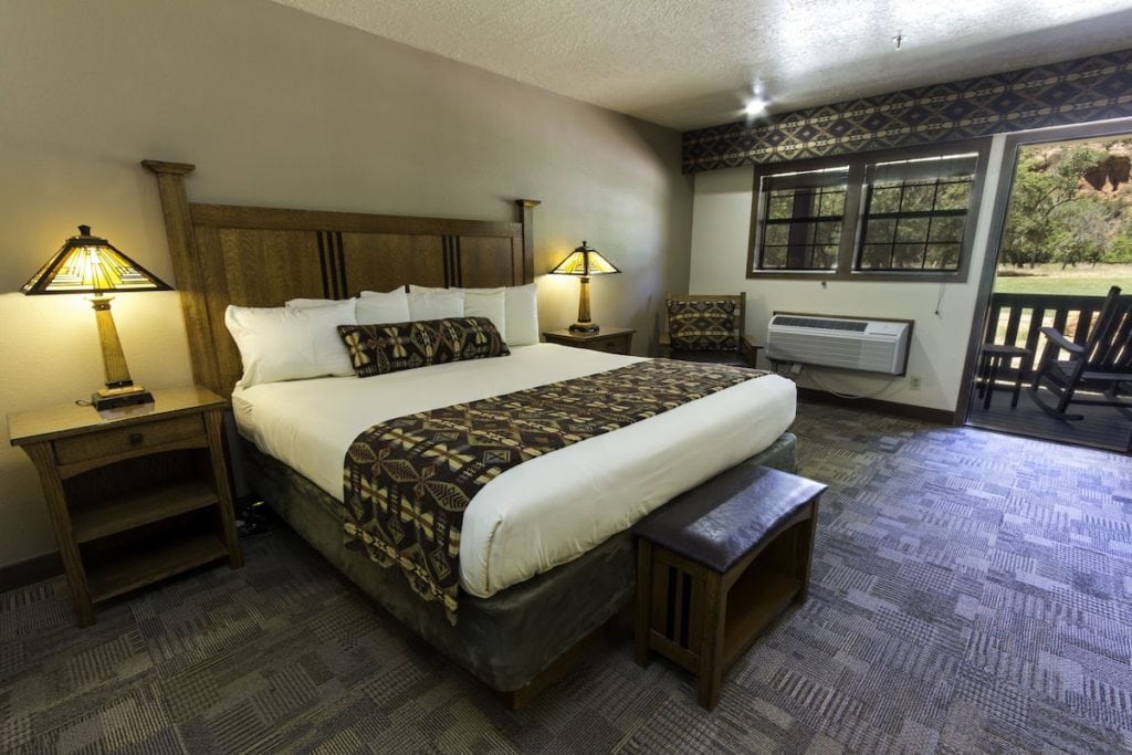 Hotel room in Zion Lodge