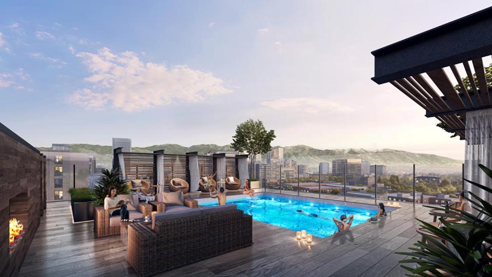 Hotel swimming pool in Salt Lake City