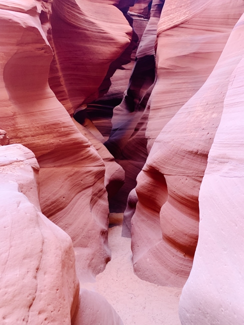 Sandstone walls carved by water
