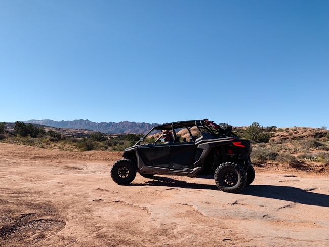 Rzr on the Fins and Things trail in Moab