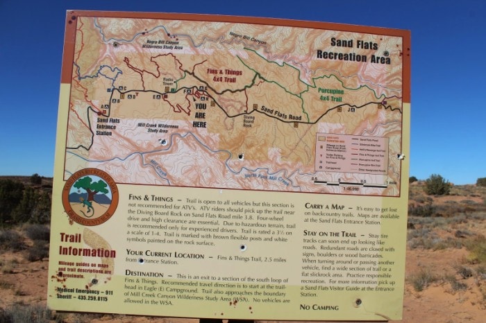 Fins and Things in Moab Trail Map