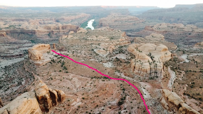 Aerial View of the Jeep Arch Hike