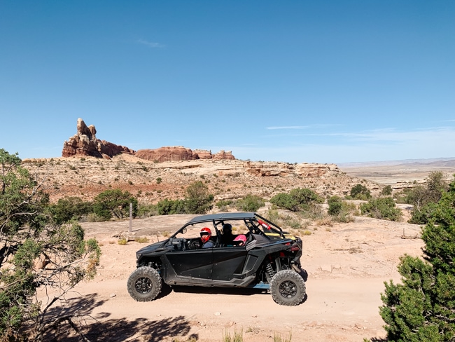 RZR driving on the Moab off road trails