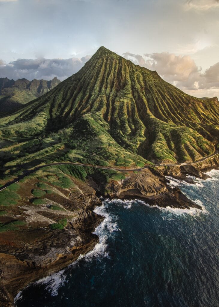 View from a helicopter tour of Oahu, a great activity for your Oahu itinerary