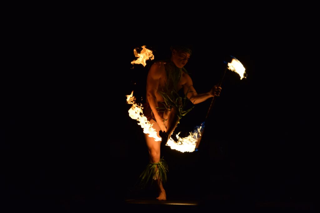 Performer in a luau in Oahu