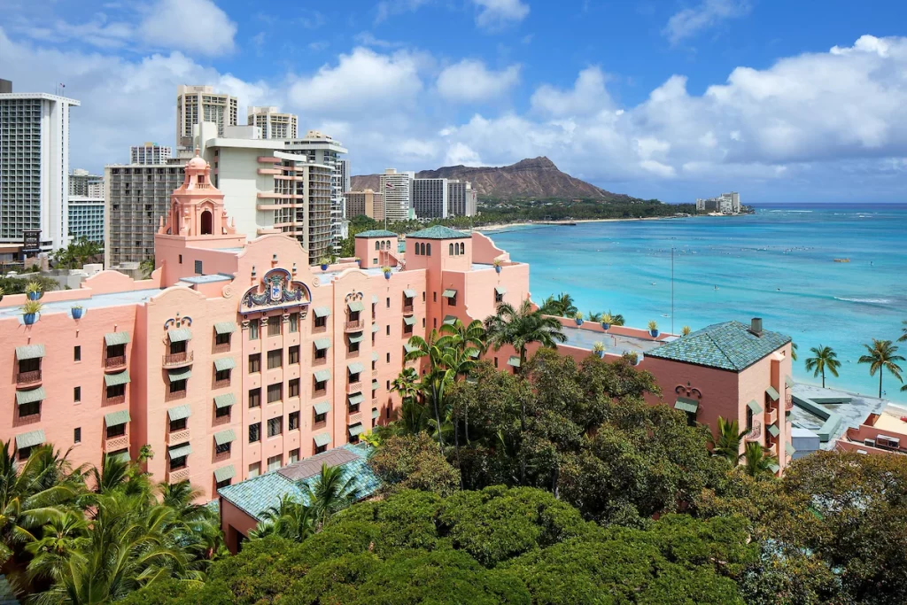 Outside view of the Royal Hawaiian