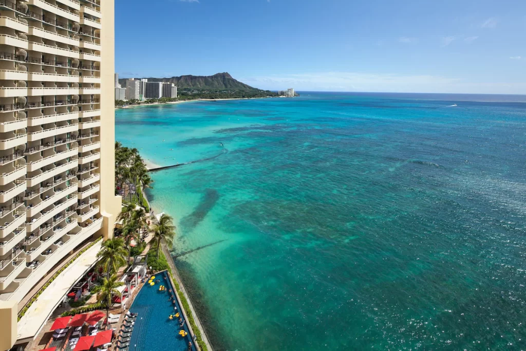 View of the Sheraton Waikiki hotel