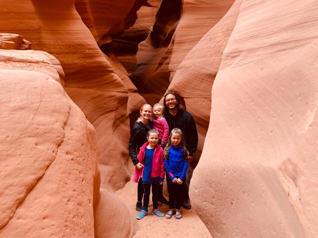 Family in Antelope Canyon