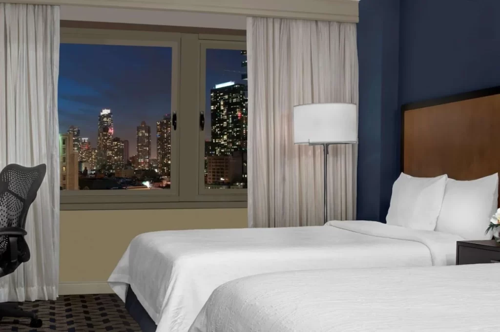 Hotel room at the Hilton Garden Inn Times Square