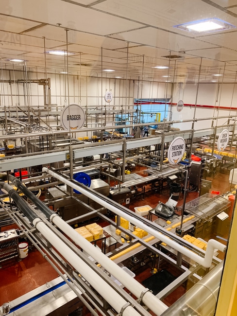 Factory tour at the Tillamook Cheese Factory
