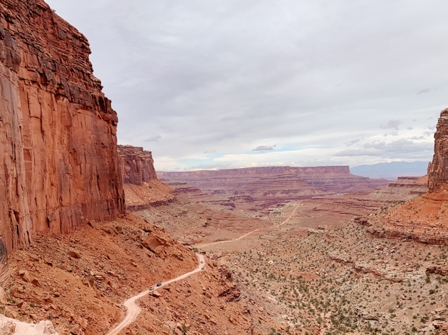 View of the Shafer Trail in Canyonlands National Park