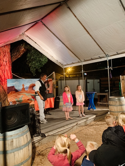 Moab Backyard Theater is one of the fun things to do in Moab at night