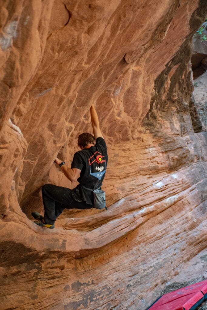 Rock climbing is a popular thing to do in Moab