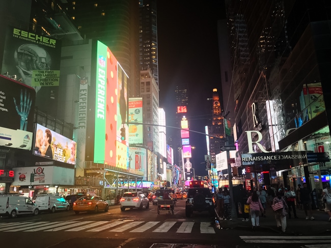 Times Square is a good place to find fun things to do in NYC with kids