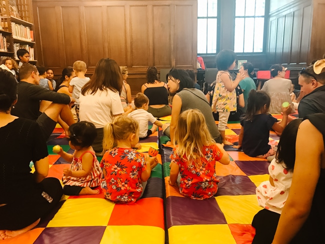Story time for kids at the New York City Public Library