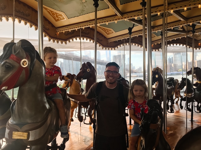 Jane's Carousel is one of the inexpensive things to do in NYC with kids