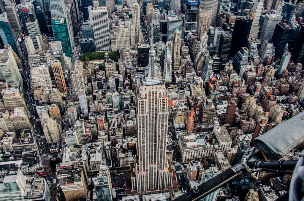 Aerial view of New York City