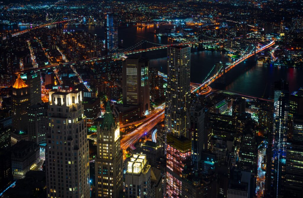 View from the top of the NYC One World Observatory
