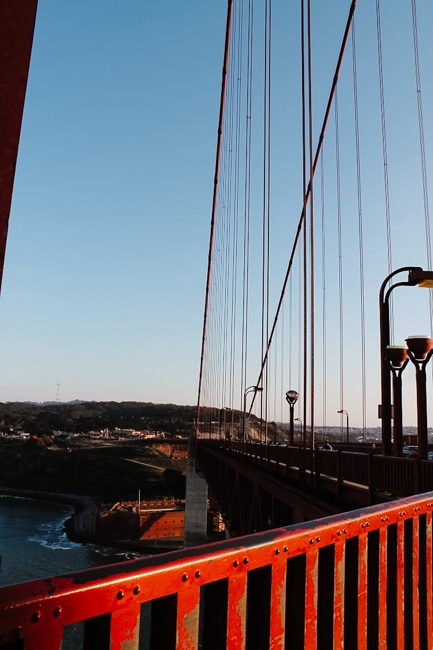 Views from the Golden Gate Bridge in San Francisco