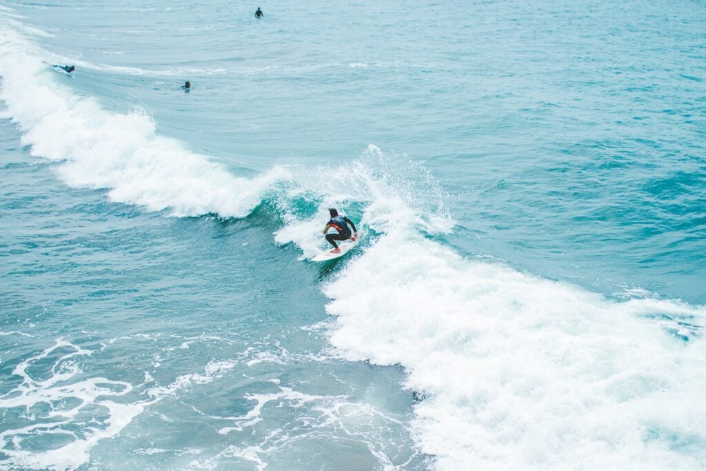 Surfing near San Francisco, California