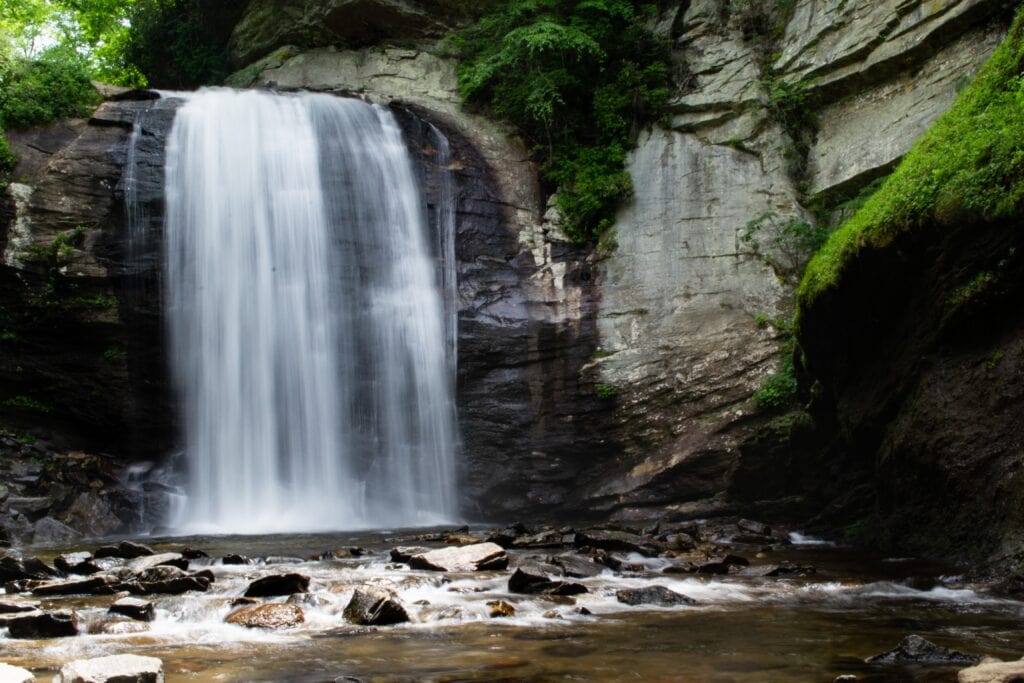 Looking Glass Falls near the Blue Ridge Parkway