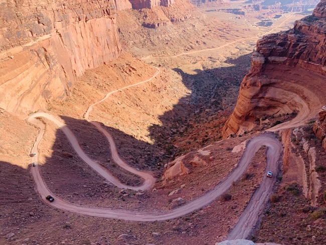 White Rim Road in Canyonlands National Park.