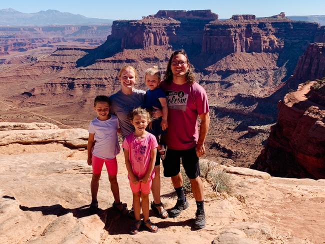 Family at the Shafer Canyon Overlook