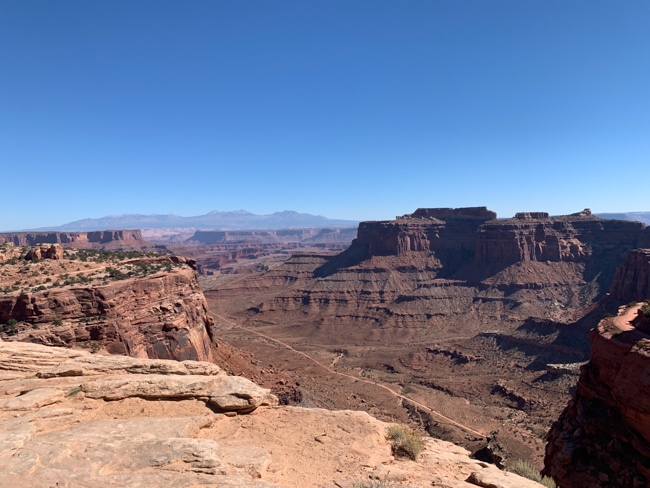 Scenic viewpoint of the Shafer Trail in Canyonlands National Park