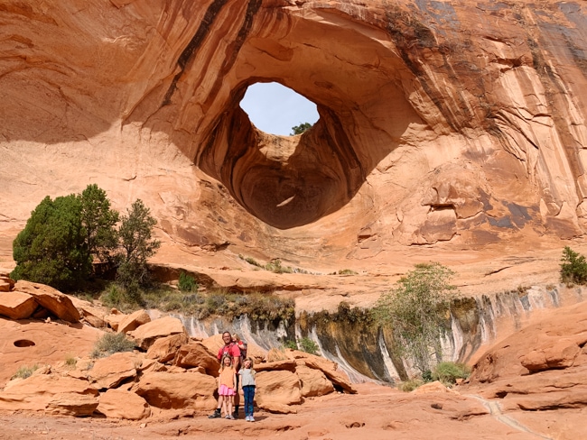 Pinto Arch is found on the side of the Corona Arch hiking trail in Moab