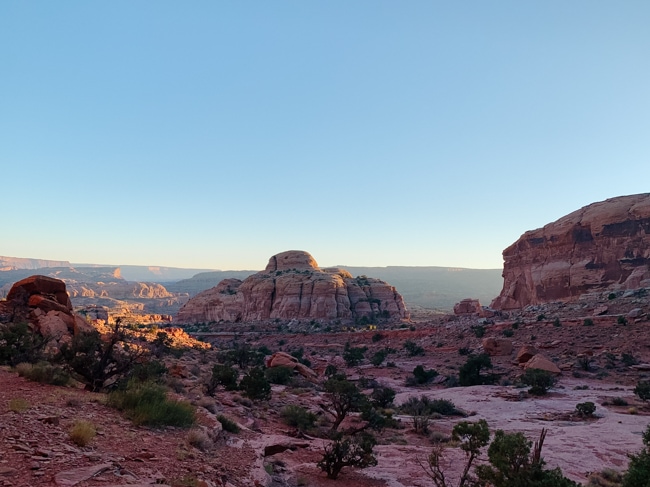 Scenic view of the Moab hiking trails