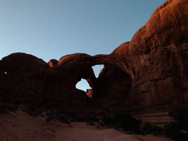 If you're looking for short and easy Moab hiking trails, visit Double Arch