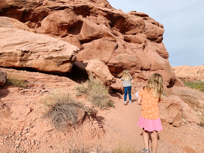 Girls enjoying the Moab hiking trails