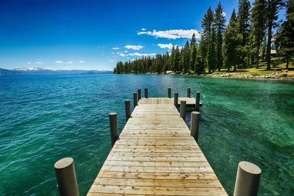 Lake Tahoe on the western side of the United States
