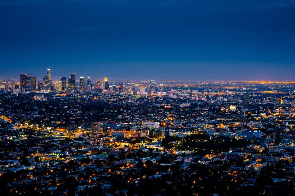 Downtown Los Angeles at night