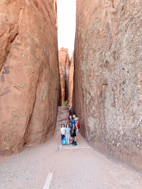 Walking through the Fins section of the trail