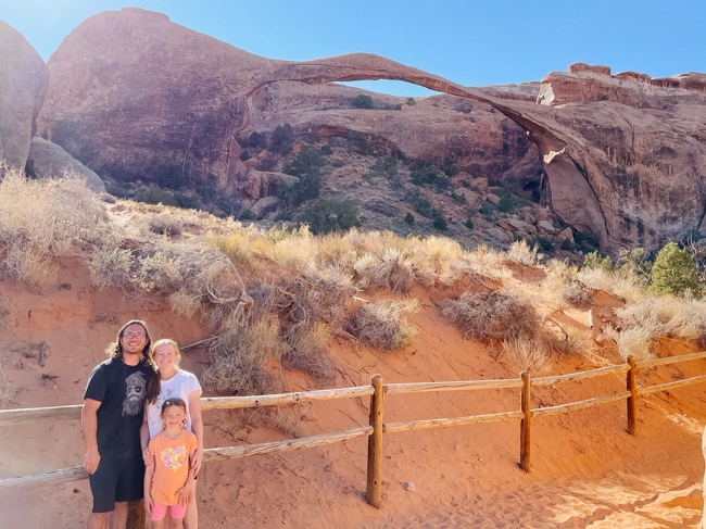 My family at Landscape Arch