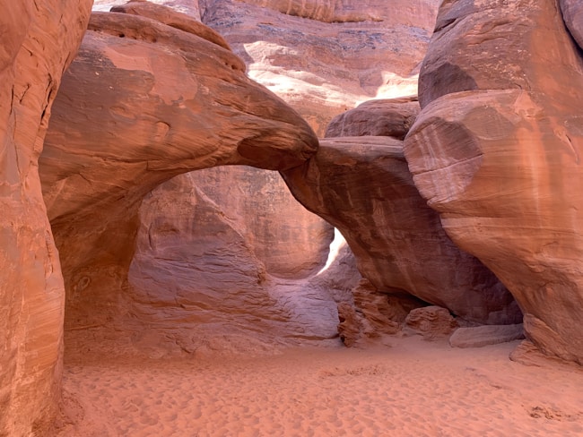 Sand Dune Arch in Moab