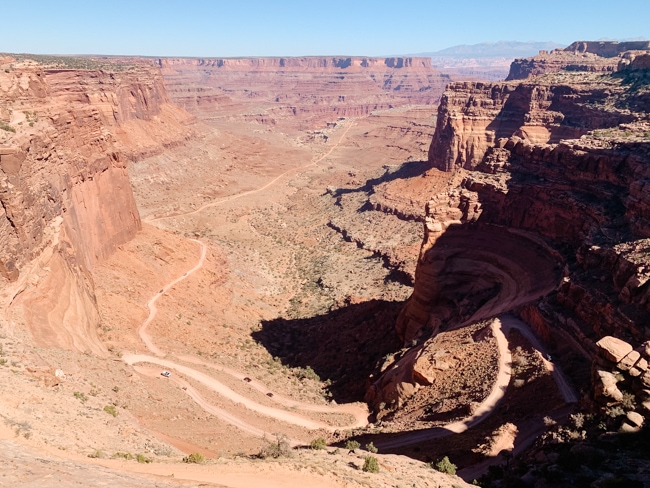 Shafer Trail in Canyonlands National Park near Moab