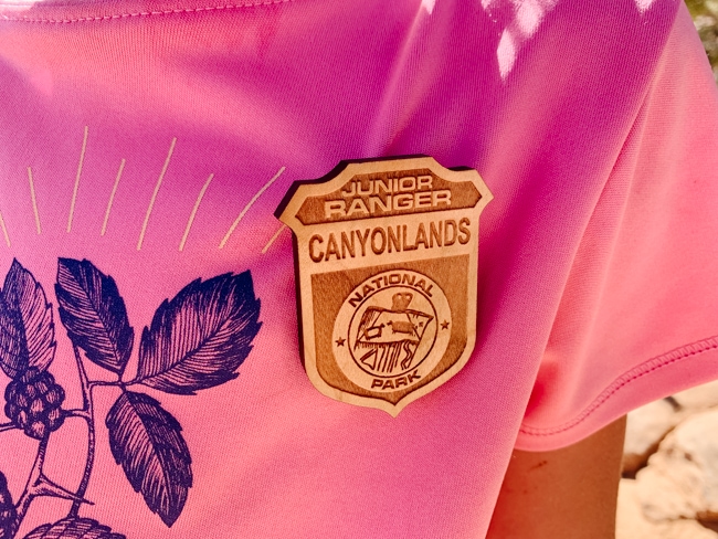 Junior ranger badge from Canyonlands National Park