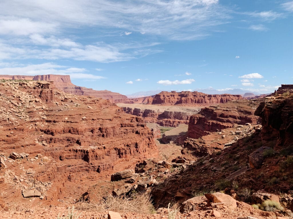 Scenic overlook in Moab. A visit to Moab is one of the best things to do in Utah in winter.