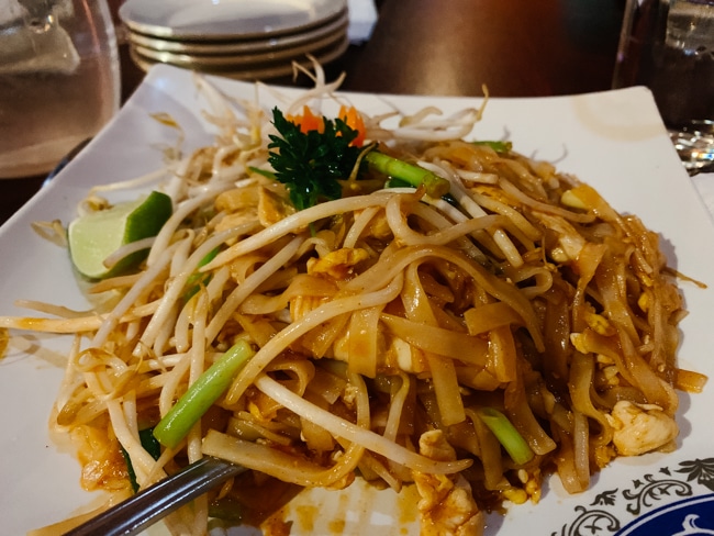 Pad Thai from Thai Bella, one of the best thai Moab restaurants