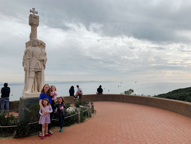 Family at Cabrillo National Monument in San Diego