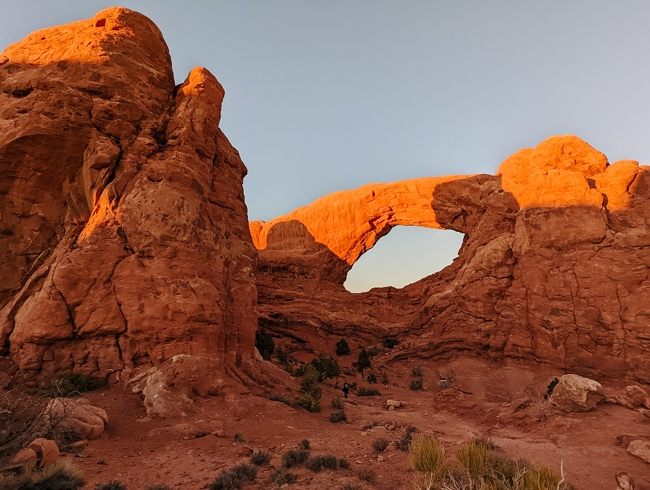 The South Window Arch in Arches National Park