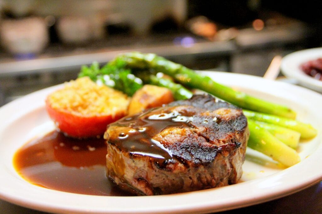 Dinner from the Riva Grill in Lake Tahoe