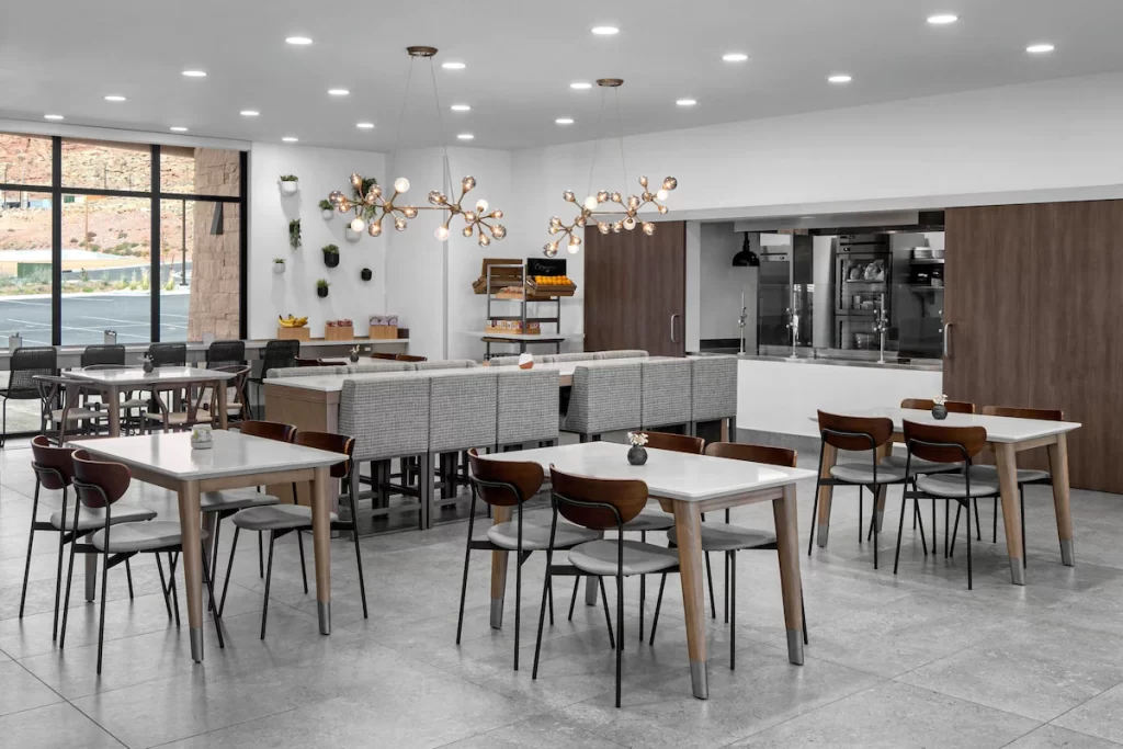 Breakfast area at the hotel
