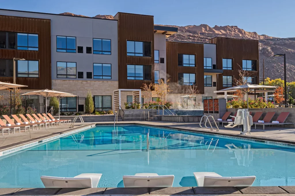Swimming pool at Element Moab in Southern Utah