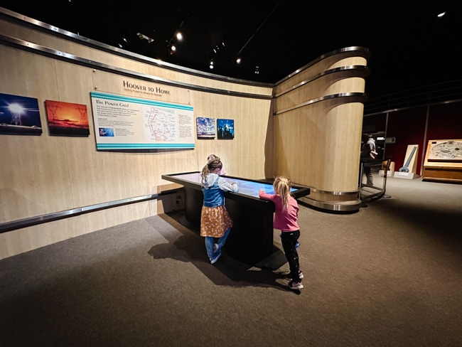 Exhibits inside the visitor center