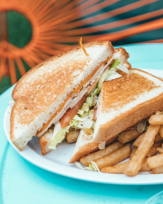 Club sandwich from the Moab Giants cafe