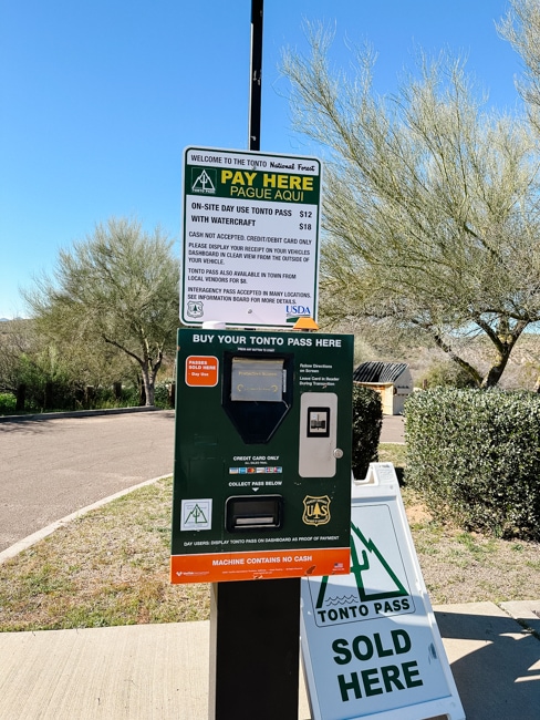 Pay station in the parking lot