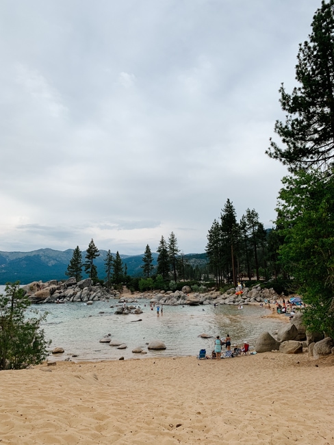 The beach at Sand Harbor in Tahoe